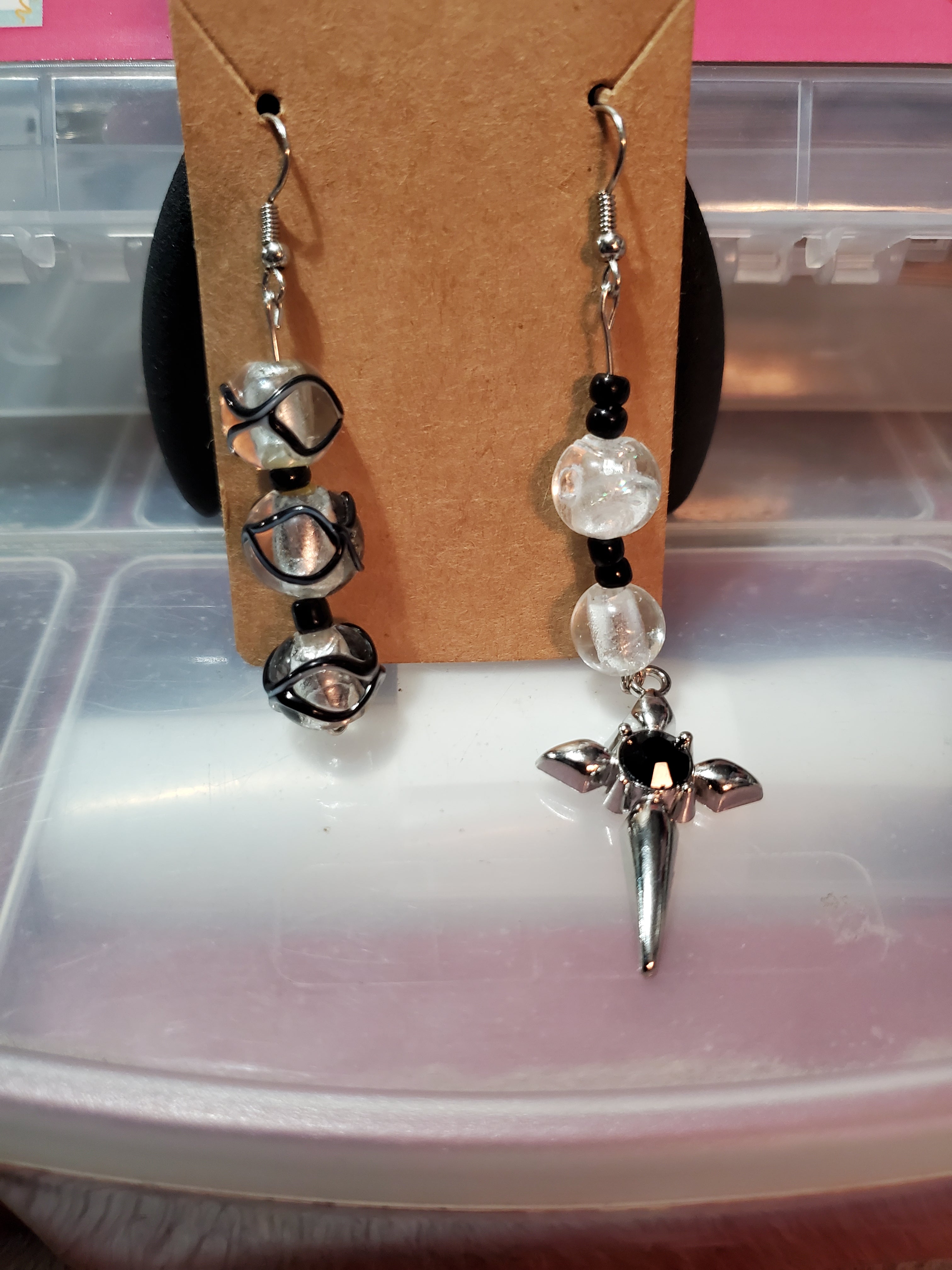 Asymmetrical Cross Earrings